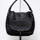 Black Leather Single Shoulder Strap Handbag