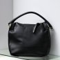 Black Leather Single Shoulder Strap Handbag