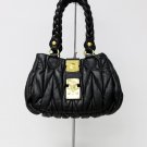 Gray Leather Handbag