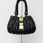 Gray Leather Handbag