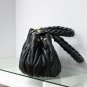 Gray Leather Handbag