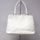 White Woven Double Tote