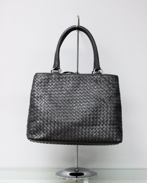 Gray Woven Double Tote