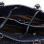Navy Blue Woven Double Tote