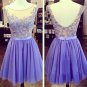 Cap Sleeves Applique  Homecoming Dress L070