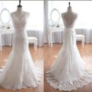 Elegant  lace wedding dress ,mermeid lace dress for wedding L152