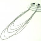 EARLACE MULTI-CHAIN & GLASS STONE