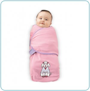 Tiny Tillia Candy Poodle Microfleece Swaddle Blanket (0-3 months)