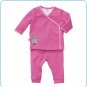 Tiny Tillia Pink Playsuit Kimono Top + Pant (0-3 months)