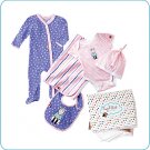 Tiny Tillia Pink 5-Piece Layette Set (3-6 months)