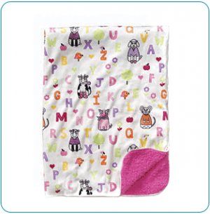 Tiny Tillia Pink ABC Gift Blanket