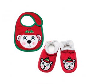 Tiny Tillia Polar Bear Bib & Booties Set - Avon