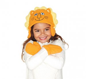 12M-2T: Roarsie Lion Tiny Tillia Animal Hat & Mitten Set - Avon