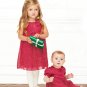 0-3 Months: Tiny Tillia Infant Red Holiday Twinkle Dress - Avon