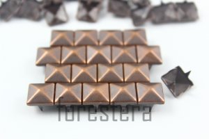 100 9mm Antique Copper Pyramid Studs DIY Studs Metal Studs Craft Studs Spike (CP09&iuml;&frac14;�