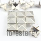 100 14 mm Silver Pyramid Studs DIY Studs Metal Studs Craft Studs Spike (SP14）