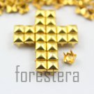 100 5mm Gold Pyramid Studs DIY Studs Metal Studs Craft Studs Spike (JP05)