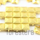 100 10mm Gold Pyramid Studs DIY Studs Metal Studs Craft Studs Spike (JP10)