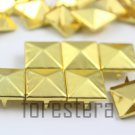 100 15mm Gold Pyramid Studs DIY Studs Metal Studs Craft Studs Spike (JP15)