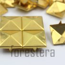 100 20mm Gold Pyramid Studs DIY Studs Metal Studs Craft Studs Spike (JP20)