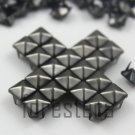 100 7mm Gunmetal Pyramid Studs DIY Studs Metal Studs Craft Studs Spike (GP07)