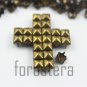 100 5mm Antique Brass Pyramid Studs DIY Studs Metal Studs Craft Studs Spike (BP05)