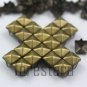 100 7mm Antique Brass Pyramid Studs DIY Studs Metal Studs Craft Studs Spike (BP07)