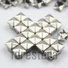 100 7mm Silver Pyramid Studs DIY Studs Metal Studs Craft Studs Spike (SP07)