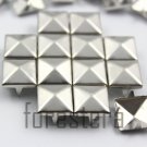 100 12mm Silver Pyramid Studs DIY Studs Metal Studs Craft Studs Spike (SP12)