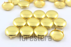 100 15mm Gold Round Studs DIY Studs Metal Studs Craft Studs Spike &iuml;&frac14;�JR15)