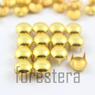 100 8mm Gold Round Studs DIY Studs Metal Studs Craft Studs Spike (JR08)