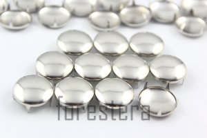 100 15mm Silver Round Studs DIY Studs Metal Studs Craft Studs Spike (SR15)