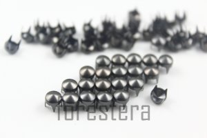 100 5mm Gunmetal Cone Conical Studs DIY Studs Metal Studs Craft Studs Spike (GC05)
