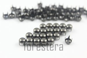 100 5mm Gunmetal Round Studs DIY Studs Metal Studs Craft Studs Spike (GR05)