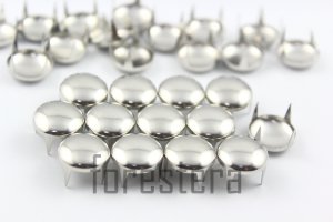 100 12mm Silver Round Studs DIY Studs Metal Studs Craft Studs Spike (SR12)
