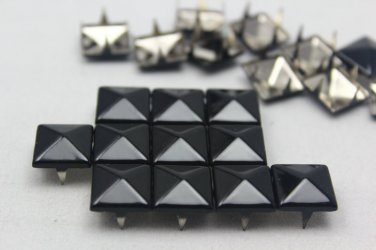100 12mm Black Pyramid Studs DIY Studs Metal Studs Craft Studs Spike&iuml;&frac14;�C-BL12&iuml;&frac14;�