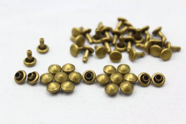 100pcs 5mm Antique Brass Cone Conical Rapid Rivet Studs - BC-RI05