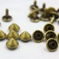 100pcs 9mm Antique Brass Cone Conical Rapid Rivet Studs - BC-RI09