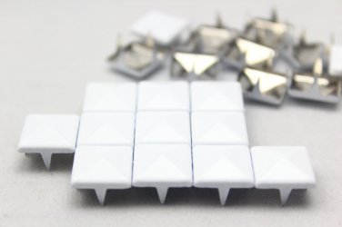 100 12mm White Pyramid Studs DIY Studs Metal Studs Craft Studs Spike &iuml;&frac14;�C-WH12&iuml;&frac14;�