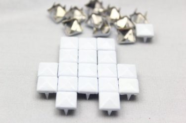 100 8mm White Pyramid Studs DIY Studs Metal Studs Craft Studs Spike &iuml;&frac14;�C-WH08&iuml;&frac14;�