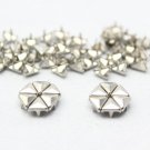 100 5mm Silver Triangle Studs DIY Studs Metal Studs Craft Studs Spike （ST05）