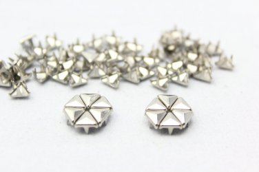 100 5mm Silver Triangle Studs DIY Studs Metal Studs Craft Studs Spike &iuml;&frac14;�ST05&iuml;&frac14;�