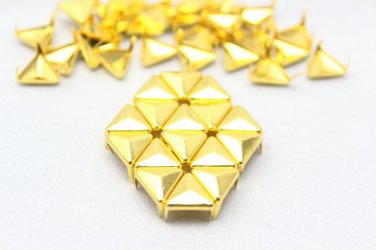 100 10mm Gold Triangle Studs DIY Studs Metal Studs Craft Studs Spike &iuml;&frac14;�JT10&iuml;&frac14;�