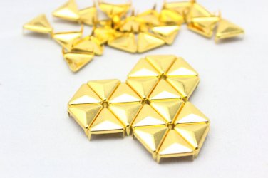 100 12mm Gold Triangle Studs DIY Studs Metal Studs Craft Studs Spike &iuml;&frac14;�JT12&iuml;&frac14;�