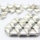 100 8mm Silver Triangle Studs DIY Studs Metal Studs Craft Studs Spike (ST08)