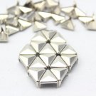100 10mm Silver Triangle Studs DIY Studs Metal Studs Craft Studs Spike (ST10)