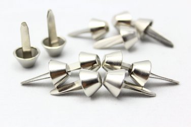 100pcs 12mm Silver Bucket Shaped Purse Feet - SB-PF12