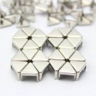 100 8mm Silver Flat Triangle Studs DIY Studs Metal Studs Craft Studs Spike （SFT08）