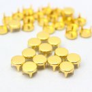 100 8mm Gold Flat Round Studs DIY Studs Metal Studs Craft Studs Spike （JFR08）