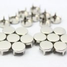 100 10mm Silver Flat Round Studs DIY Studs Metal Studs Craft Studs Spike （SFR10）
